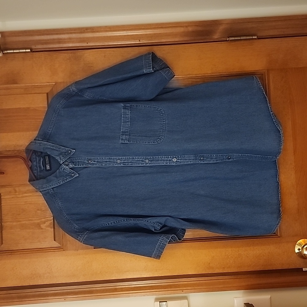 COPY - Men's Faded Glory Chambray Denim Button Down Shirt